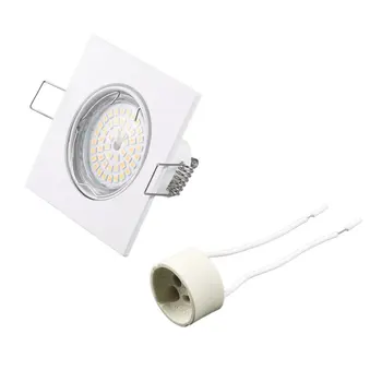 

GU10 LED Light Spotlight Kit 48LED 220V 12W 2358SMD LED Bulbs Warm White Square Downlight Living Room Ceiling LED Lamps