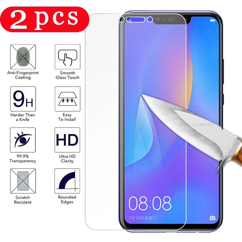 Закаленное стекло 9H для huawei p smart plus 2018 2019 2020 Z S pro 2 шт. защита экрана телефона