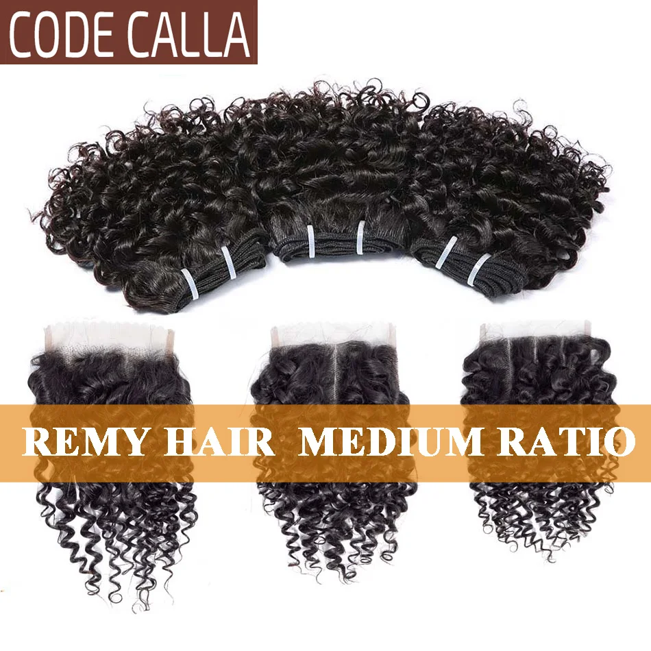 Кудрявые вьющиеся волосы пряди с 4*4 кружевами индийские Remy для наращивания