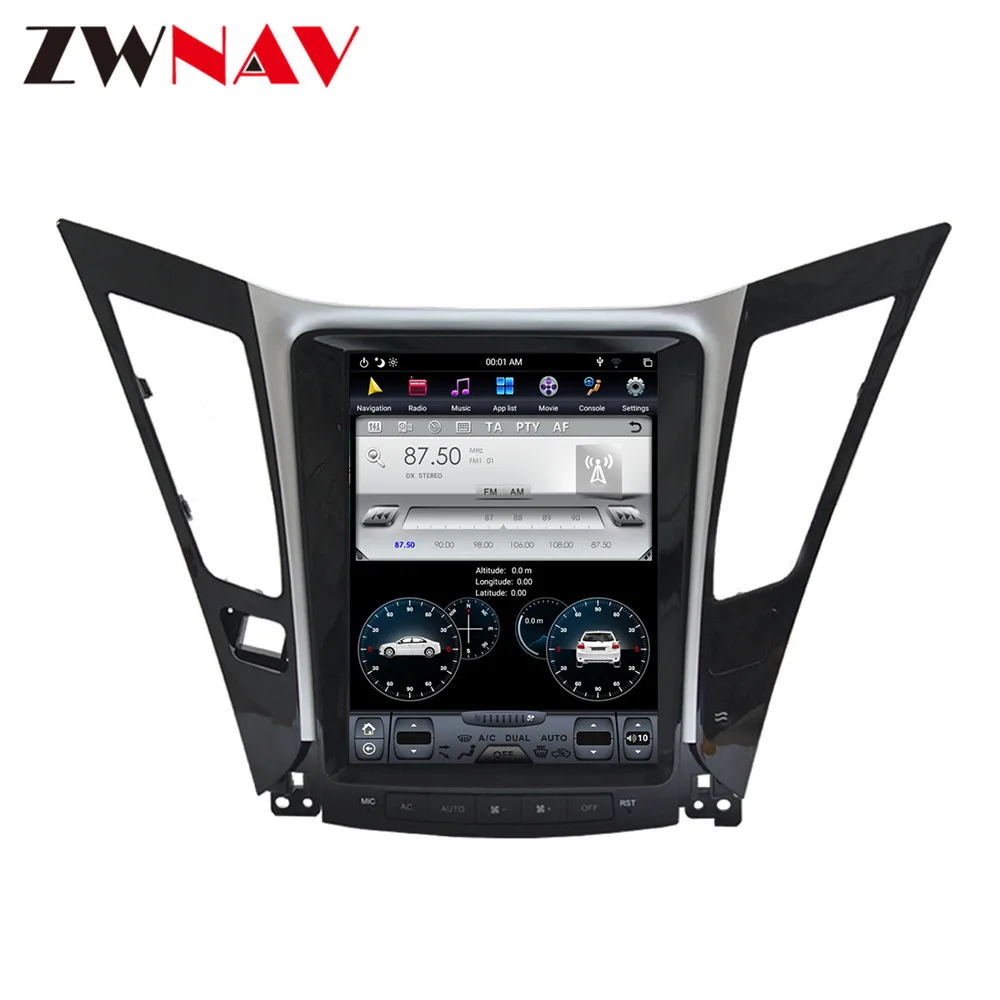 Тесла стиль вертикальный экран Android 8,1 Автомобильный dvd плеер для hyundai Sonata 2012 2013 BT GPS navi Авто Радио Стерео головное устройство