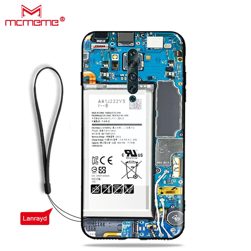 For oppo reno2 Z Case Pretty interesting battery painting Silicone soft TPU Back Cover roppo reno2Z reno 2 2Z phone |