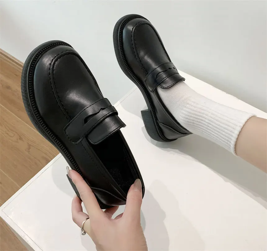 Mary Jane Shoes Girls Japanese School Jk Uniform Accessories Lolita Shoes College Gothic PU Leather Platform High Quality Shoes