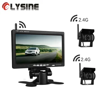 

Wireless 2.4G Rear View Camera With Monitor System Night Vision Backup Parking Reversing Cameras High Definetion 720P Truck Bus