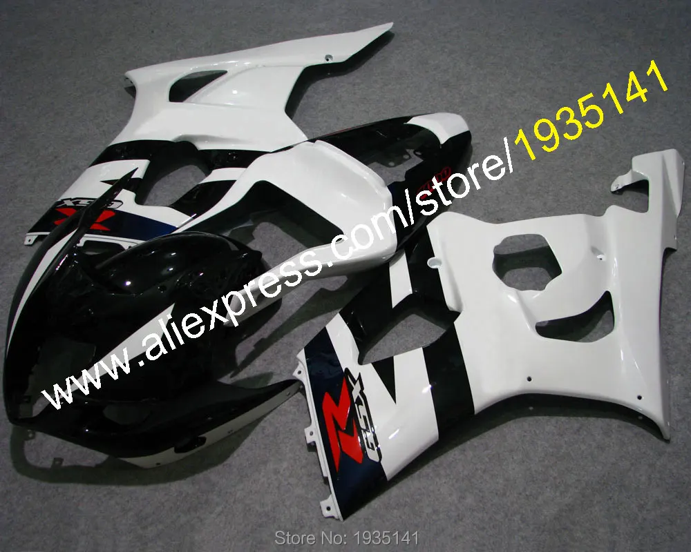 Для Suzuki GSXR1000 03 04 K3 GSX-R1000 2003 2004 GSX-R 1000 черный глянец красно-белый обтекатель(литья под давлением