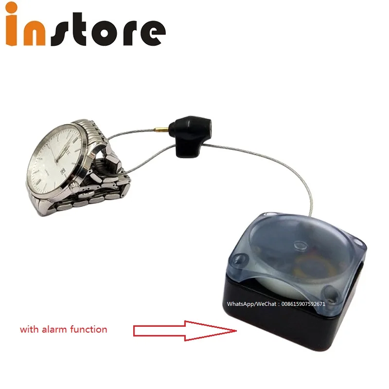 10Pcs Retractable Telescopic Anti-Theft Alarm Cable Pull Box Luxury Bag Merchandise Display Security Recoiler Box Rope Lock Wire