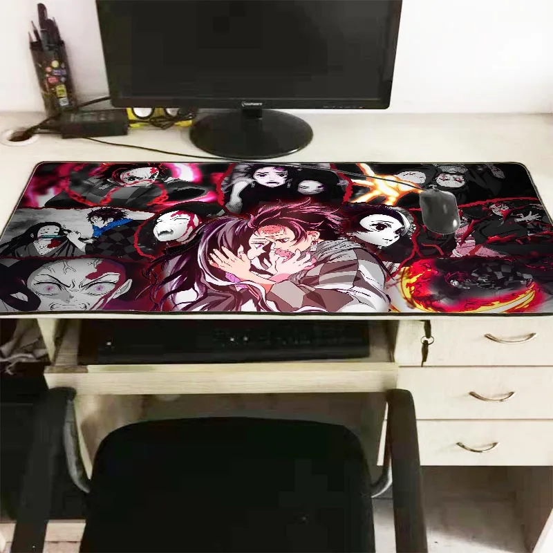 XGZ Anime Girl Design Pattern Game Lock Edge Mouse Pad Computer Keyboard Mats Speed Version Gaming