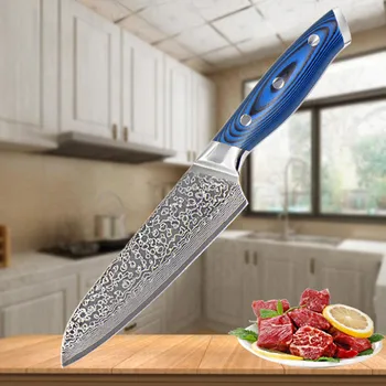

Damascus Kitchen Knife Japanese vg10 High Carbon Stainless Steel Professional Chef Knife Boning Slicing Utility Cleaver CN