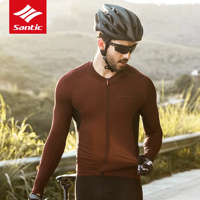 Santic, велосипедная майка с длинным рукавом, профессиональная команда, MTB, шоссейный велосипед, Джерси, мужская, дышащая, анти-пот, велосипедная майка, одежда для велоспорта