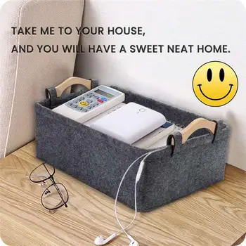 

Felt Storage Basket Bin With Handle Toy Organizer Multifunctional Storage Basket Laundry Basket For Office Room