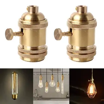 

Vintage Retro Style Edison E26/E27 Brass Lamp Light Bulb Holder Decor