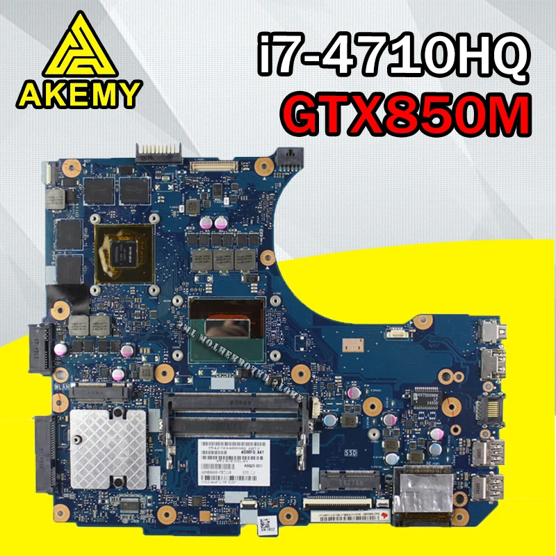 N551JK материнская плата i7 CPU + GTX850M для For Asus N551JM N551JW N551JX N551JB G551J N551J G551JK ноутбука