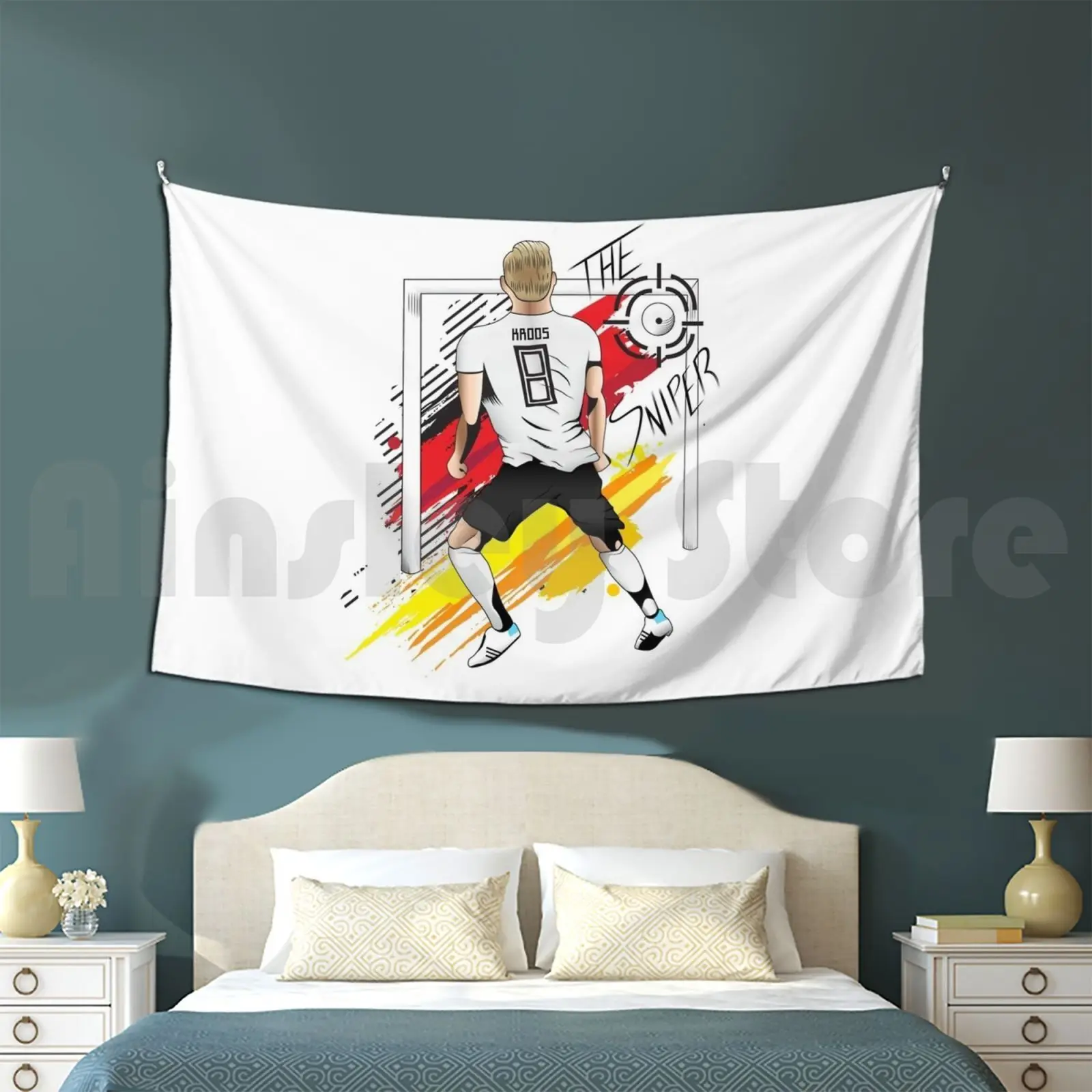 Il Cecchino Arazzo Soggiorno Camera Da Letto Obiettivo Freekick Copa Del Mundo Mundial Toni Alemania Germania Deportes