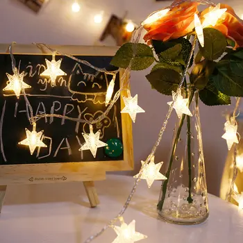 

New Indoor Christmas Decoration Light String 1.5M 10LED LED Starlight Battery Powered Fairytale Waterproof Lamp Home Decoration