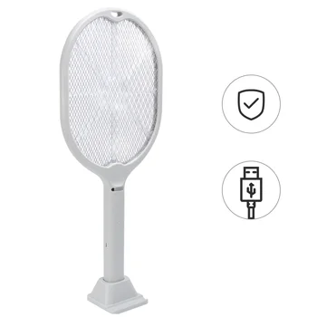

Electronic Swatter USB Recharging Triple Layer Mosquito Remover Net Mosquito Killer Light for Home Dormitory Outdoor Camping Sup