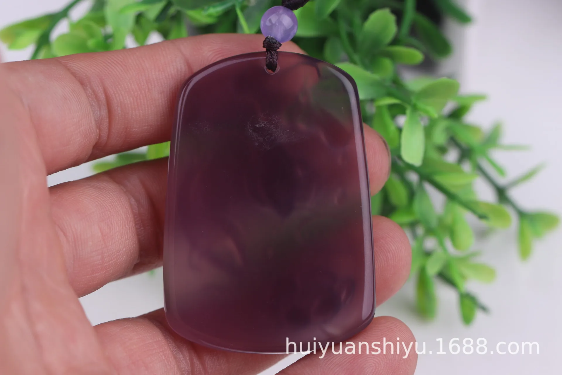 Природный император пурпурный халцедон зеленый бобы Калабаш кулон агатовый нефритовый кулон благоприятный нефритовый кулон приносит безопасность