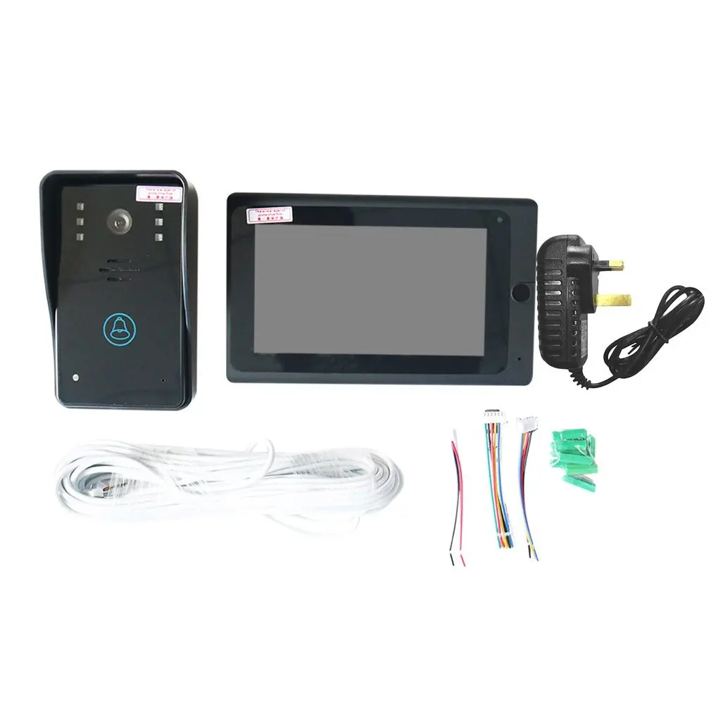 

LESHP Wired Video Door Phone Doorbell Intercom Entry System With 1000 TVL Camera 7 inche Support Recording Snapshot Night Vision