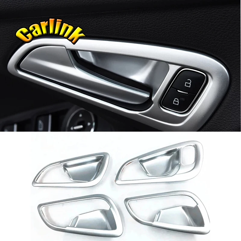 

For Ford Focus 4 MK4 2014 2015 2016 2017 ABS Matte Inner Door Handle Protector Cover trim Accessories LHD 4pcs