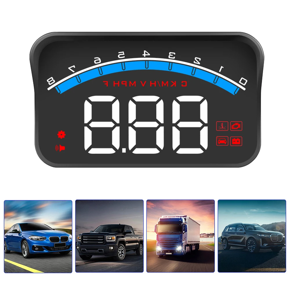 Умные гаджеты HUD OBD2 3 5 дюйма Цифровой Автомобильный спидометр проектор ветрового