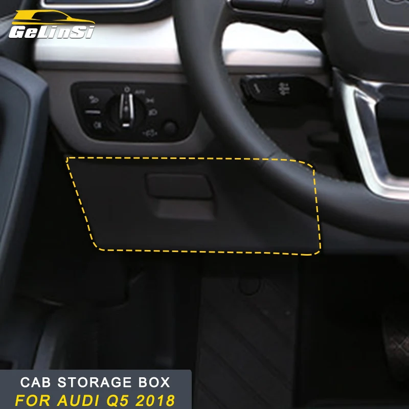 GELINSI для Audi Q5 FY, автомобильный стиль, сиденье водителя, коробка для хранения перчаток, ручка, наклейка, рамка, накладка, хромированный аксессуар для интерьера