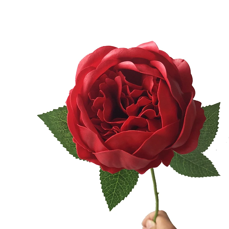 Spilewk 9 cm große Pfingstrose, künstliche Rosen, Blumenköpfe, Valentinstag, DIY-Geschenkbox, Hochzeit, Blumenstrauß, Weihnachten, Heimdekoration, 16 pro – Detail 4