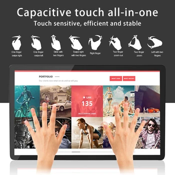 

15.6 Inch Bulit-in Wifi Win7 Win8 Linux Industrial Tablet PC Capacitive Touch Screen i3 i5 i7 J1900 all in one computer