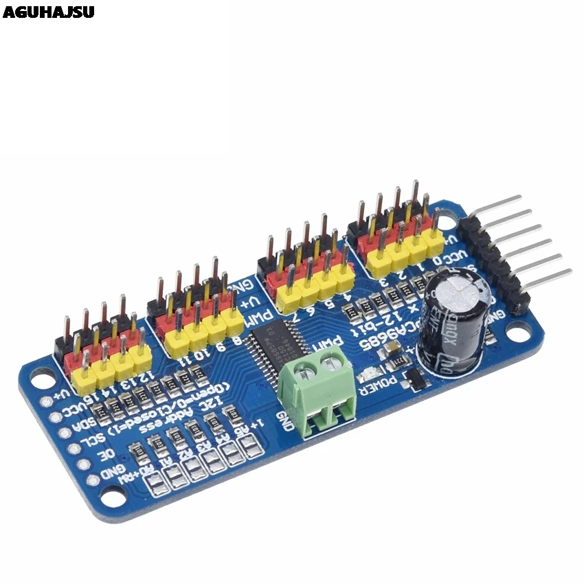 1 шт. 16-канальный 12-битный ШИМ/Серводвигатель-I2C интерфейс-PCA9685 для Raspberry Pi DIY Servo Shield