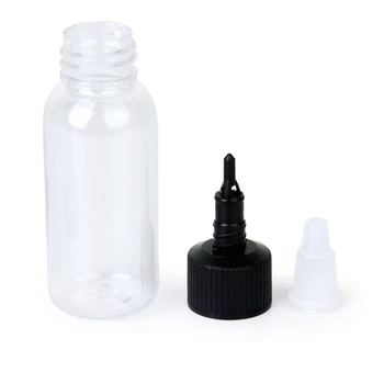 

10pcs Black Cap Empty Bottles Round For Tattoo Ink Pigment Green Soap 30ml