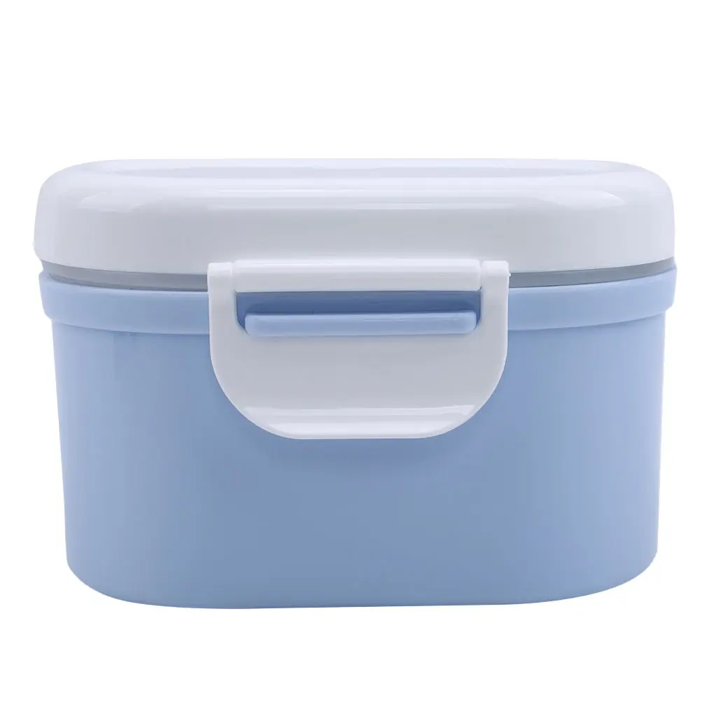 blue small Детская формула для хранения молока, портативная молочная пудра, диспенсер для еды, контейнер для хранения, миска для кормления малышей, для детей, коробка из полипропилена - Цвет: blue small
