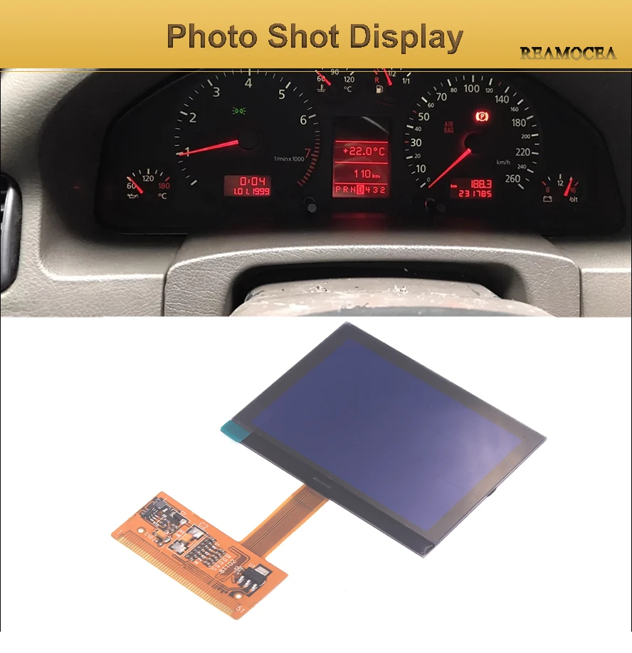 Reamocea Fit For Audi A3 A6 C5 TT 8N S6 C5 4B Series 2001-2003 LCD Dash Dashboard Repair Replacement VDO LCD Display Screen (9)