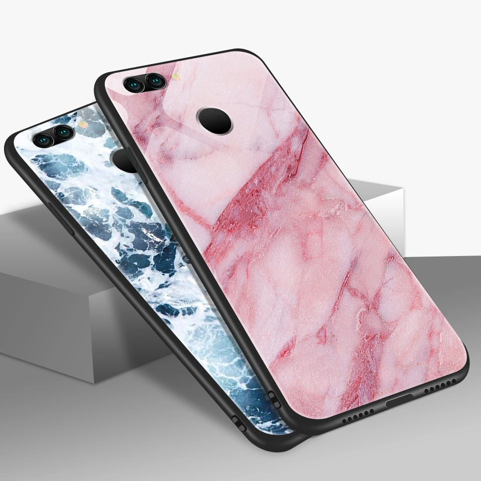 Для Huawei Nova 2 3 4 модный противоударный жесткий чехол из закаленного стекла для Nova 2 Nova 3 4 Роскошные Чехлы для мобильного телефона