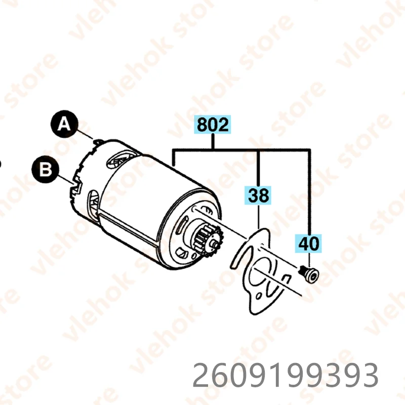 Motor Spare Parts Set For Bosch Gsb14 4 2 Gsb12 2 2609199393 Cordl
