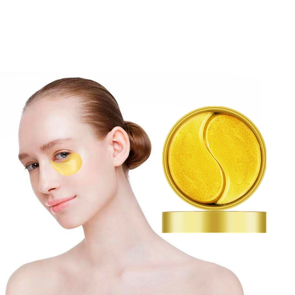 24K Gold Collagen Anti Wrinkle Eye Mask Eye Drops Essence For Eye Bags Dark Circles Hyaluronic Acid Ageless Eye Patches 60pcs