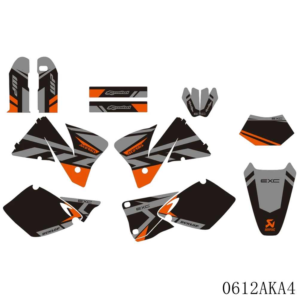 Наклейки с полным графическим рисунком Имя пользовательского Номера для KTM EXC 125