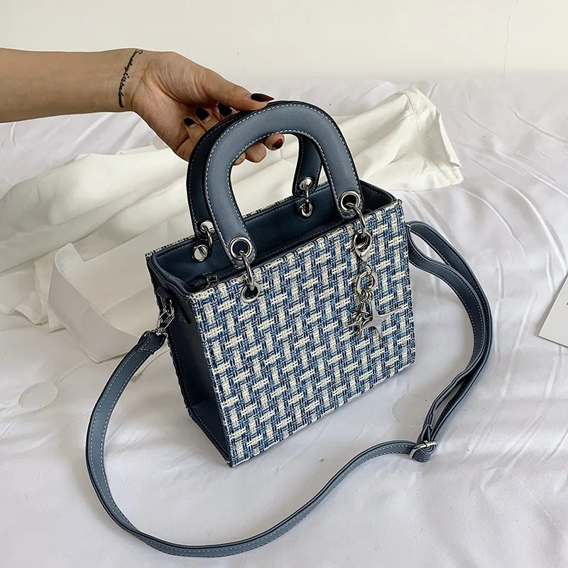 

Diana Bag Women's 2019 New Style Fashion Weaving Handbag WOMEN'S Bag Korean-style Textured Versatile Women's Crossbody Bag