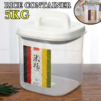 

5Kg Rice Grain Flour Container Storage-Box Food Stocker Organizer Kitchen Containers Storage-Box Sealed container