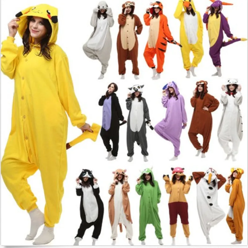 

Women's pajamas popular autumn and winter cartoon animal one piece pajamas Christmas deer fleece couple women's home clothes