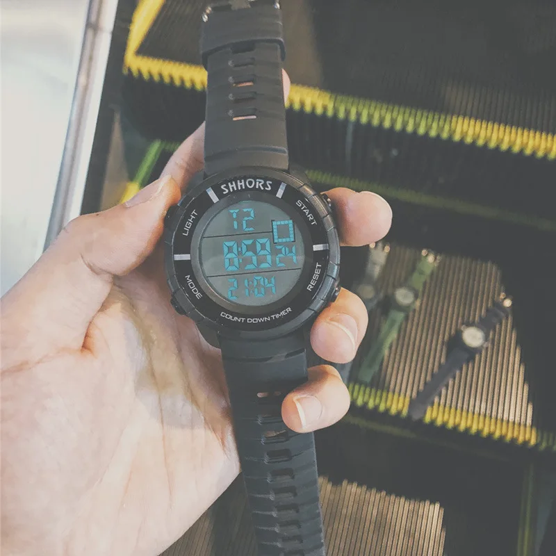 

2019 Ins Watch Male Military Led Sport Clock Waterproof Electronic Watch Multifunction Exquisite Wristwatch Week Display Reloj