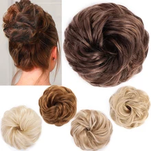 Пучок волос кудрявый Dount Updo синтетические Scruchies эластичный зажим в шиньон для наращивания шиньон аксессуары для волос Термостойкое волокно