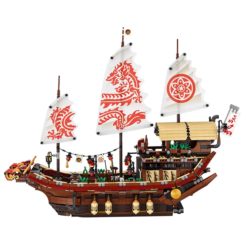 The NEW Ninja Series 2363pcs The Destiny's Bounty Ship Model Building blocks bricks kits Toys kids gift