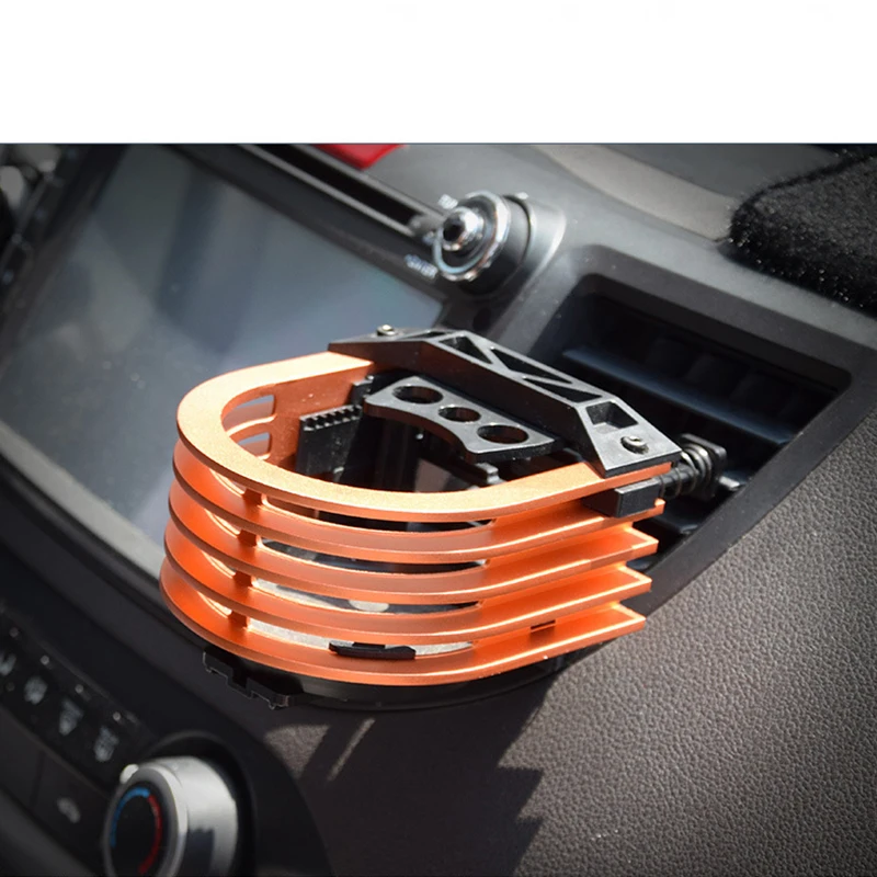 

Car Aluminum Alloy Cup Hold Drinks Holders on Car Air Vent Outlet for Cup Bottle Drinking Can Coaster Food Tray Space-saving ABS