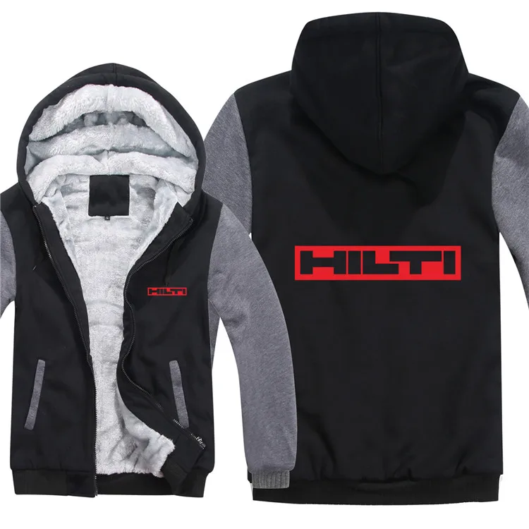 Зимняя куртка Hilti машинная толстовка с капюшоном Модный пуловер Мужское пальто шерстяная подкладка флис Hilti инструменты толстовки пальто - Цвет: as picture5