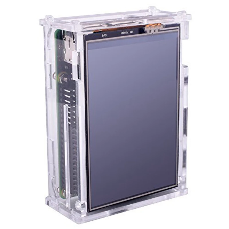 С защитным чехлом+ 3 х радиаторов+ сенсорная ручка для Raspberry Pi 3 Model B, Pi 2 Модель B& Pi Модель B tft сенсорный экран