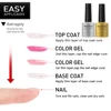 MIZHSE 10ML Top Coat UV Gel Nail Polish Permanent LED Gel Nail Art Soak off Hybrid Varnishes 4