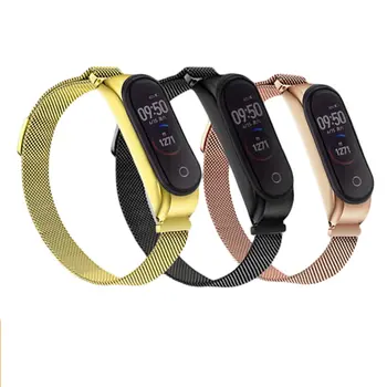 

Fashion For Xiaomi Mi Band 4 Replacement Sport Metal Buckle Strap Metal Wristband Bracelet Two-Tone Replacement Strap