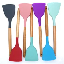 Utensílios de cozinha espátula de silicone carne de bovino ovo cozinha raspador pizza pá antiaderente cozinhar cozinheiros