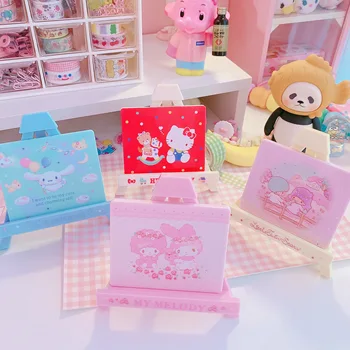 

1pc Cute New Cartoon Little Twin Stars Cinnamoroll Doll Mirror Cartoon Make Up Desk Mirror for girls