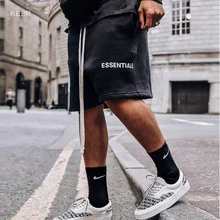 

Essentials Men and Women High Street Shorts 1:1 Essentials Loose Hanging Crotch Sports Casual 100% Cotton Shorts