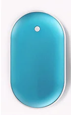 Blue Грелка для рук, карманный, перезаряжаемый Портативный мини 5В USB зимние питание банка с двойным нагревом Электрический Взрывозащищенная печь Po - Цвет: Blue