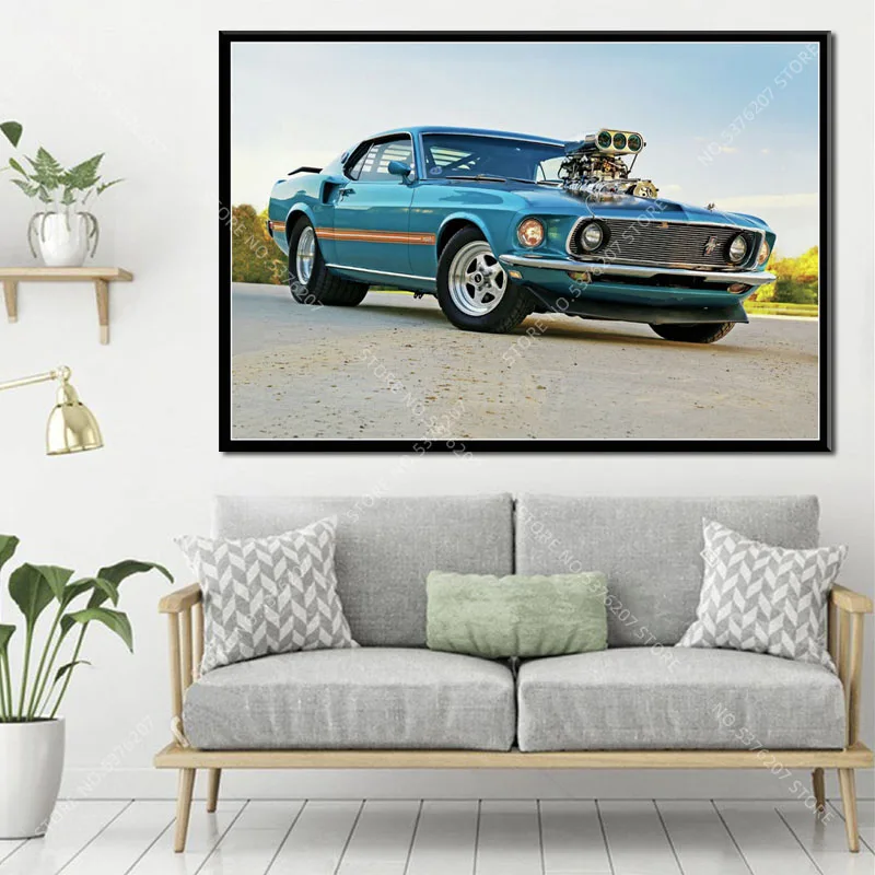 G647 Искусство Декор Ford Mustang 50-я годовщина автомобиль мышечный супер гоночный