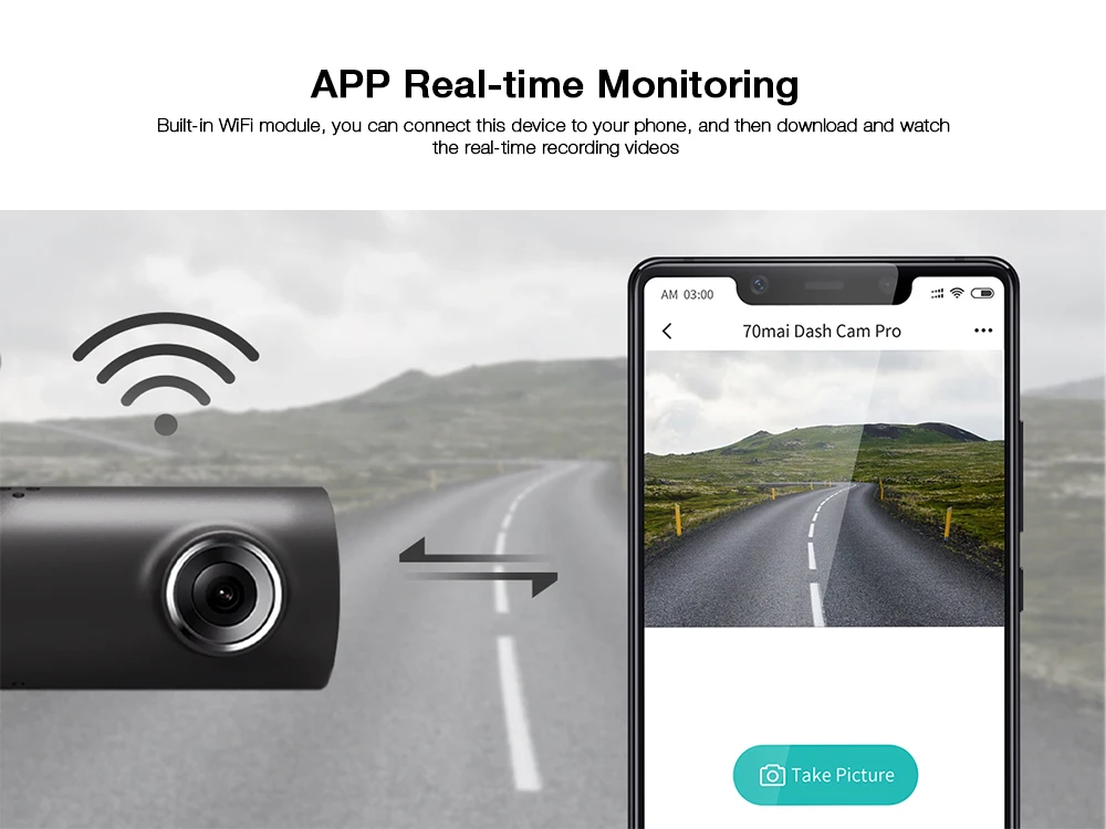Xiaomi 70mai Dash Cam 1S беспроводной WiFi DVR с 130 градусов 1920X1080 P Full HD ночная версия g-сенсор